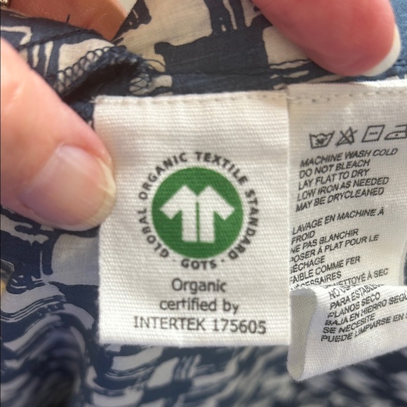 Cleobella Navy Blue and White Checkered Long Sleeve Dress - Picture 6 of 10